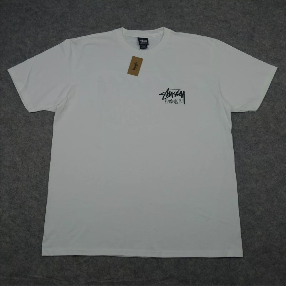 EXCLUSIVE‼️ STUSSY HONOLULU T-SHIRT.  ONLY SOLD IN HAWAII.  S:LARGE Color:WHITE - Picture 2 of 5
